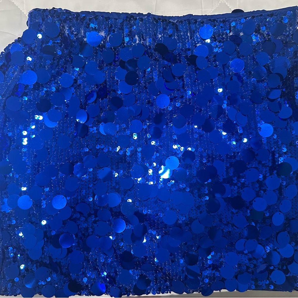 Blue Sequin Skirt